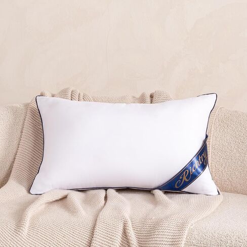 Premium Memory Foam 14 x 36 Inch Throw Pillow Insert - Decorative Lumbar Throw Pillow for Living Room, Sofa and Couch, 14 x 36 Inch, White in Kuwait