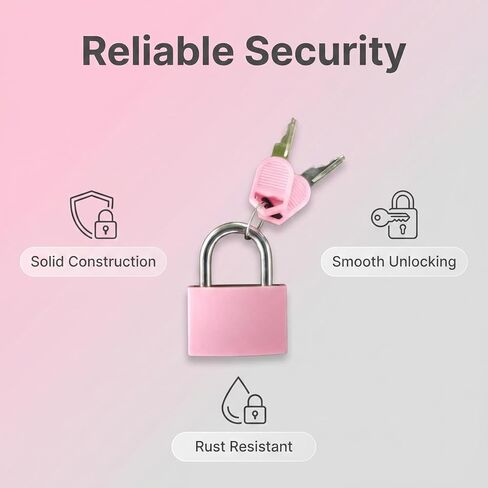 2 Pcs Lock Keyed Padlock, Small Locker Lock Pink, Luggage Padlocks, Keyed Padlock for Travel Bags, Gym Locker, Toolbox - 32mm(1.25in) in Saudi Arabia