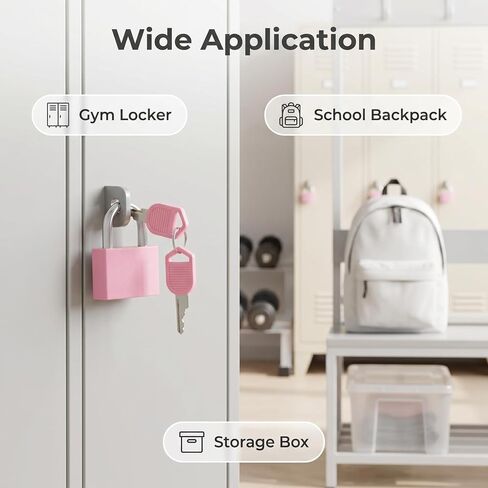2 Pcs Lock Keyed Padlock, Small Locker Lock Pink, Luggage Padlocks, Keyed Padlock for Travel Bags, Gym Locker, Toolbox - 32mm(1.25in) in Saudi Arabia