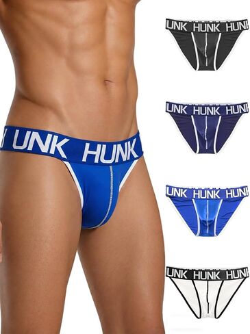 4 Pack Mens Bikini Briefs Underwear, Low Rise Contour Pouch Fit Stretch Waistband Minimal Coverage for Daily Wear in Kuwait