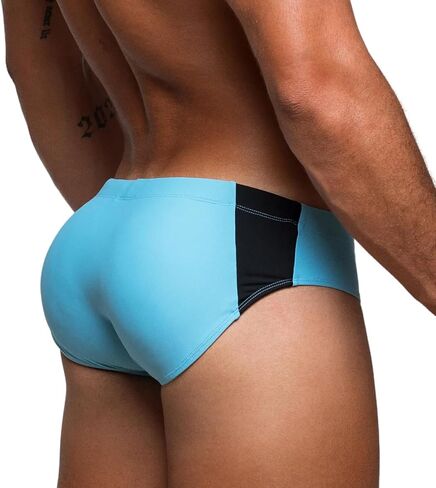 Rounderbum Men’s H2O Padded + Package Swim Brief – Quick-Dry Butt & Package Enhancing, No VPL, Lined in Saudi Arabia