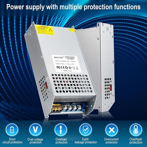 12V 125A 1500W DC Switching Power Supply Adapter PSU AC 110V / 220V-DC 12V Transformer Adapter, for 3D Printer,CCTV Camera Security System, Computer Project of Industrial Power Supplies in Saudi Arabia