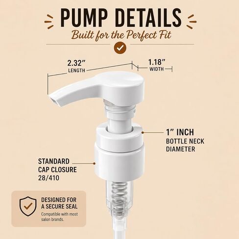 Universal Shampoo Conditioner Pump (2-Pack) – White Replacement Dispenser for 1 Liter / 33.8 oz Bottles, Locking Pump Top, Salon Professional Use by The Kombucaha Company in Saudi Arabia