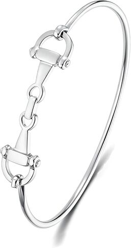 Horse Snaffle Bit Bracelet for Women 14K Gold Plated Equestrian Horsebit Bangle Adjustable Chain Bracelet Western Horse Lover Jewelry Gift in Saudi Arabia