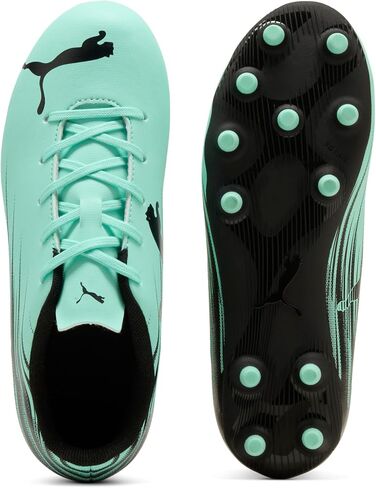 PUMA Unisex-Child Attacanto II Firm, Artificial Ground Soccer Cleats, Mint Jelly- Black SS26, 5.5 in Kuwait