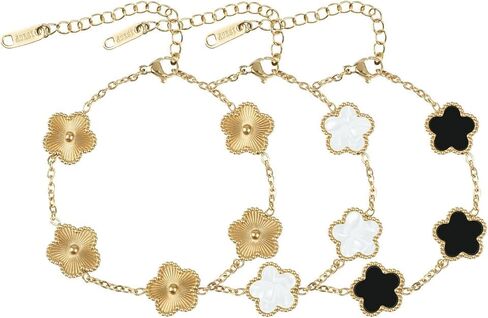 3Pcs Clover Bracelet Set, Love Bracelet, Clover Bracelets in Saudi Arabia