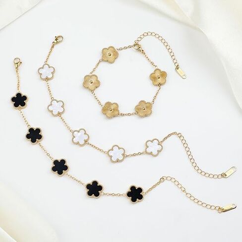 3Pcs Clover Bracelet Set, Love Bracelet, Clover Bracelets in Saudi Arabia