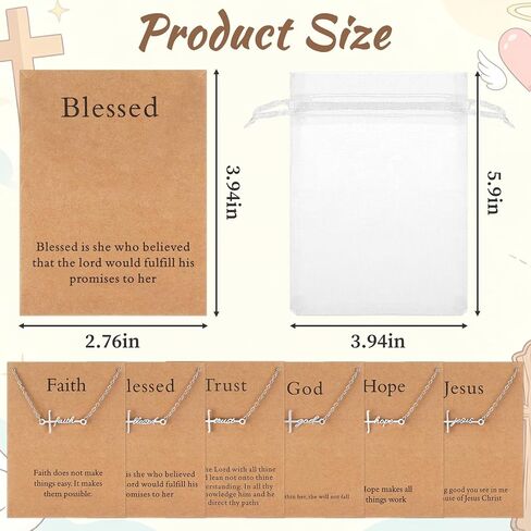 12PCS Elegant Stainless Steel Cross Bracelet for Women, Religious Christian Gifts Bulk for Church, Inspirational Faith Bracelet Set with Bible Verse Cards for Mother's Day Easter in Saudi Arabia