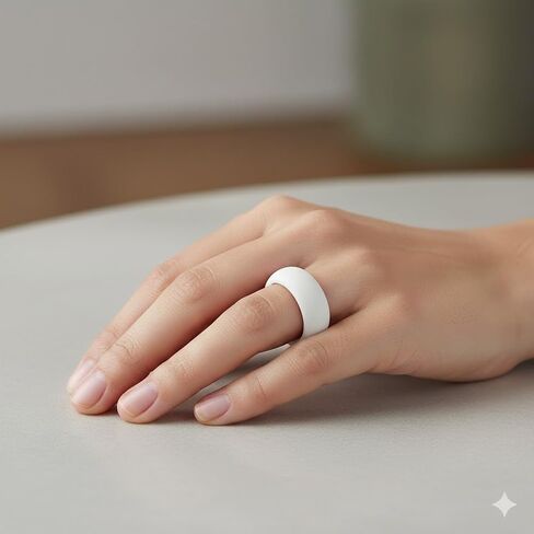 10 Pack Colorful Silicone Rings for Her, 8mm Wide Rubber Wedding Bands Women Bright Colors Hypoallergenic Thumb Ring US Size 5-12 in Saudi Arabia