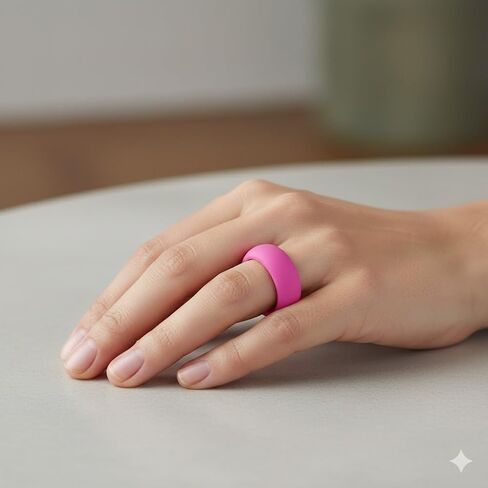 10 Pack Colorful Silicone Rings for Her, 8mm Wide Rubber Wedding Bands Women Bright Colors Hypoallergenic Thumb Ring US Size 5-12 in Saudi Arabia