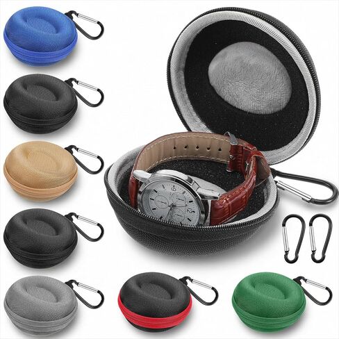 8 Pack Travel Watch Case Organizer, Premium EVA Single Watch Storage Box for Men & Women, Fits 1.38-1.97 Inch Wristwatches and Smartwatches, Protective Display Box with Soft Lining (Multiple Colors) in Saudi Arabia