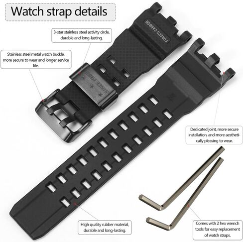 Resin Watch Strap Compatible with Casio GWG-2000 Series | Replacement Band for GWG-2000-1A3JF GWG-2000-1A1JF Mudmaster Men’s Watch Band in Saudi Arabia