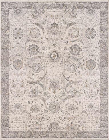 BoutiqueRugs Ivory Oriental Traditional 10ft Runner Rug Taupe Off White Dusty Sage Deep Teal Olive Light Gray Mustard Aviva Hallway Kitchen Corridor Stairway Laundry Room 2'7" x 10' Stain Resistant in Saudi Arabia