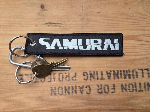 SAMURAI Cyberpunk Embroidered Keychain Jet Key Flight Tag in Kuwait