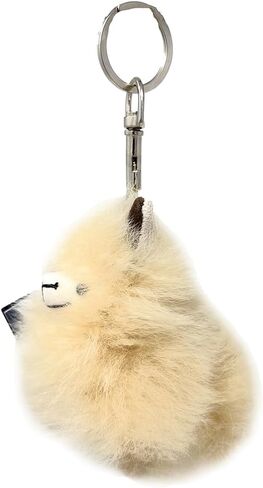 Handmade Mini Alpaca Wool Keychain – Real Alpaca Wool Purse and Bag Charm Accessory in Saudi Arabia
