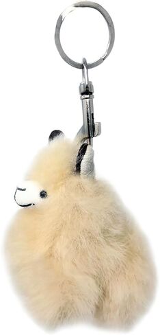 Handmade Mini Alpaca Wool Keychain – Real Alpaca Wool Purse and Bag Charm Accessory in Saudi Arabia
