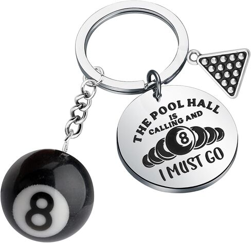 8 Ball Keychain Gifts for Billiards Lovers The Pool Hall Is Calling And i Must Go Pool Players Gifts Billiards Keychain in Kuwait