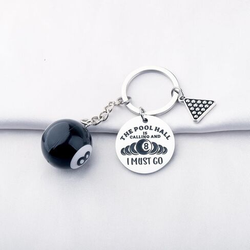 8 Ball Keychain Gifts for Billiards Lovers The Pool Hall Is Calling And i Must Go Pool Players Gifts Billiards Keychain in Kuwait