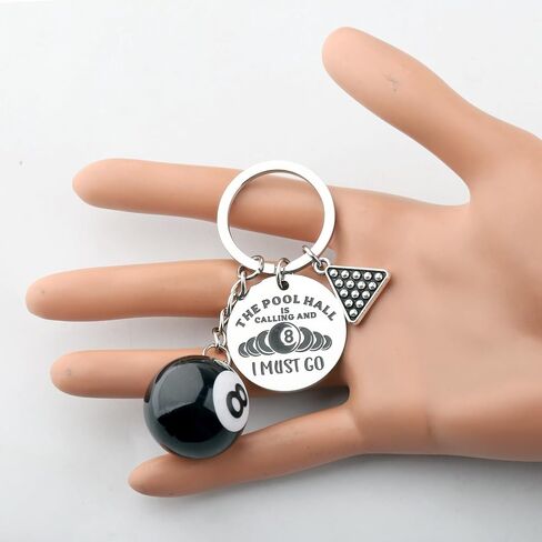 8 Ball Keychain Gifts for Billiards Lovers The Pool Hall Is Calling And i Must Go Pool Players Gifts Billiards Keychain in Kuwait