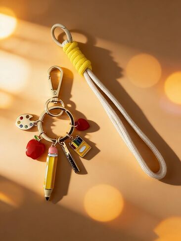 The Colorful Keychain Comes With A Detachable Lanyard Clip. It Is A Gift For Teachers, Students, And Children. in Saudi Arabia