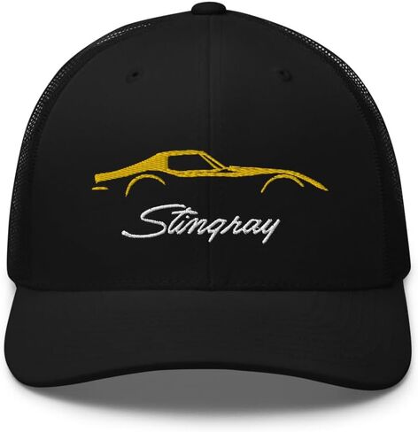 Yellow C3 Stingray Silhouette Trucker Cap Mesh Back Adjustable in Saudi Arabia