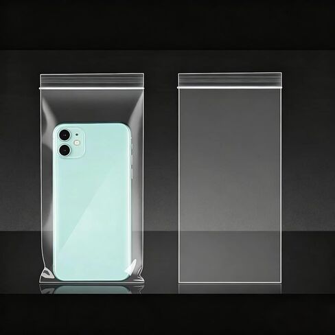 100 Pcs Transparent Mobile Phone Dust Bag, Zipper Reclosable Plastic Bags,5 Mil, iPhone Dust Protector Cover, Phone Bag Compatible with iPhone 15/14/13 Pro MAX Samsung + More Up to 7 Inches in Kuwait