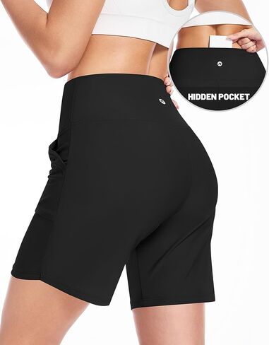 Moozava Women's 3"/5"/7"/9" Swim Board Shorts High Waisted Quick Dry Beach Swimsuit Bottoms Bathing Suit with Liner Pockets in Saudi Arabia