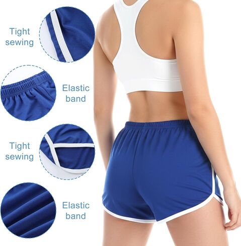Kifmurase 7 Pack Women's Cotton Yoga Dance Shorts, Summer Athletic Sport Shorts for Women Yoga Cycling Hiking Sports Running in Kuwait