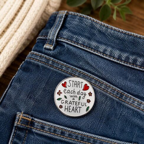 Funny Gratitude Pin - Enamel Religious Pins Brooch for Backpack, Jackets, Hats. Bible Verse Motivational Brooches Gift for Women, Friends, Family and Teacher in Saudi Arabia