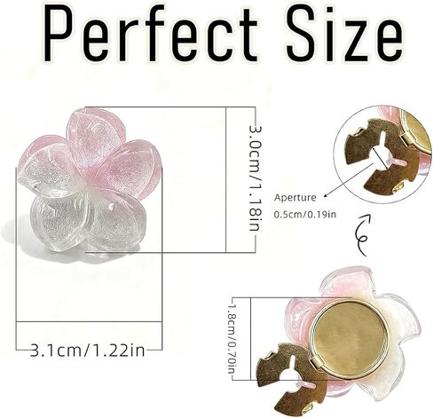 8 Pcs Pink Button Covers Pearl Flower Pearl Rhinestone Buttons Detachable Shirt Button Clips Cufflinks Clip On Cuff Accessories for Women in Saudi Arabia