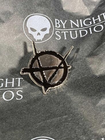 Brujah Clan Pin – Rabble - Vampire: the Masquerade 2-inch Silver Metal Pin with 3D Engraved and Enameled Detailing, Butterfly Clasp in Saudi Arabia