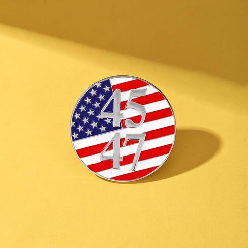 2 Pack 45 47 President Enamel Pin, American Flag Patriotic Lapel Pin, USA 250th Anniversary Commemorative Badge, Memorial Day Independence Day Metal Brooch for Hats Jackets Backpacks in Saudi Arabia