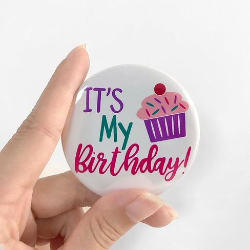 6pcs Basketball Birthday Badges Pins, 2.3 inch Round, Fun Party Supplies for Kids Tin Metal Enamel Pins with Basketball Designs for Birthday Boy Men in Kuwait