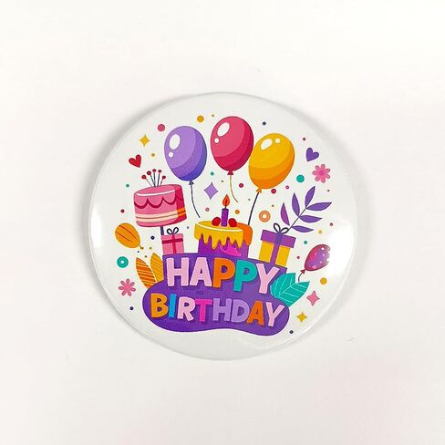 6pcs Basketball Birthday Badges Pins, 2.3 inch Round, Fun Party Supplies for Kids Tin Metal Enamel Pins with Basketball Designs for Birthday Boy Men in Kuwait