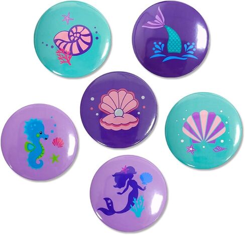 6pcs Basketball Birthday Badges Pins, 2.3 inch Round, Fun Party Supplies for Kids Tin Metal Enamel Pins with Basketball Designs for Birthday Boy Men in Kuwait