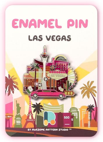Enamel Pin - Las Vegas. Collector’s Edition, Durable & Stylish Souvenir Pin for Backpacks, Jackets, Hats, and Accessories in Saudi Arabia
