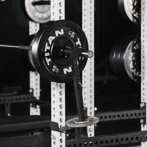 Titan Fitness Eccentric Hook Extensions, Extends up to 51" Steel Hook Barbell Attachment, Overload Lifting for Explosiveness, Fits Olympic-Sized Weight Plates, Squat or Bench Use, Weight Releasers in Kuwait