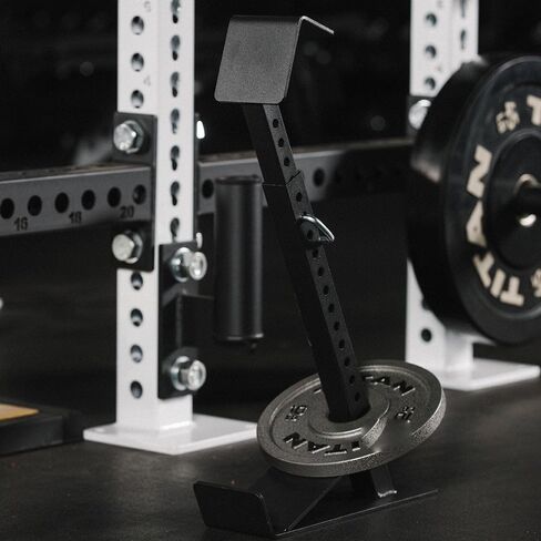 Titan Fitness Eccentric Hook Extensions, Extends up to 51" Steel Hook Barbell Attachment, Overload Lifting for Explosiveness, Fits Olympic-Sized Weight Plates, Squat or Bench Use, Weight Releasers in Kuwait