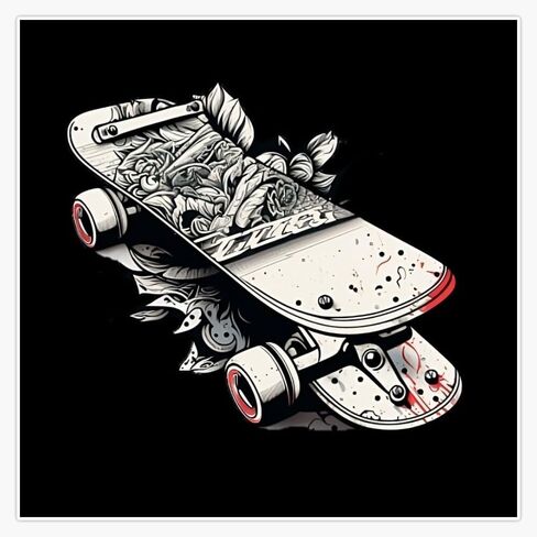 Skateboard Designed After a Fall Sticker Decal Laptop Car Window Vinyl 5" in Kuwait