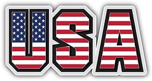 DG Graphics USA World Flag Slogan Art Decor 6'' x 3'' Vinyl Decal Sticker Wall Window Any Smooth Surface in Kuwait