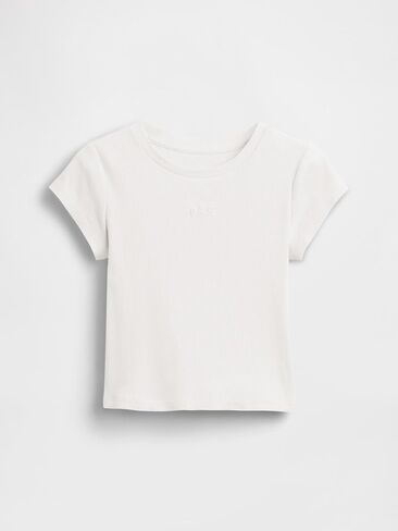 GAP Girls' Short Sleeve Logo Rib Tee in Kuwait