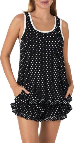 kate spade new york Womens Sleepwear & Loungewear - Soft & Lightweight Modal Jersey Sleeveless Pajama Tank Top & Shorts Set in Kuwait