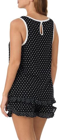 ملابس نوم وملابس نوم للنساء من Kate Spade New york - طقم بيجامة بدون أكمام ناعم وخفيف الوزن من الجيرسيه النموذجي بدون أكمام وسروال قصير in Saudi Arabia