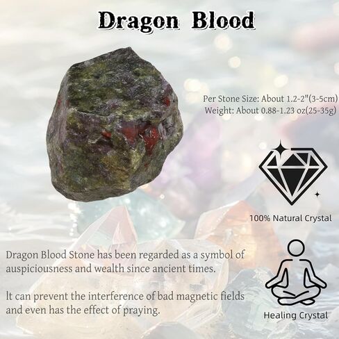 Natural Dragon Blood Raw Crystals, Large 1.25-2.0" Healing Crystals Natural Rough Stones for Tumbling, Cabbing, Fountain Rocks, Decoration, Polishing, Wire Wrapping, Wicca & Reiki DIY Raw Stones in Saudi Arabia