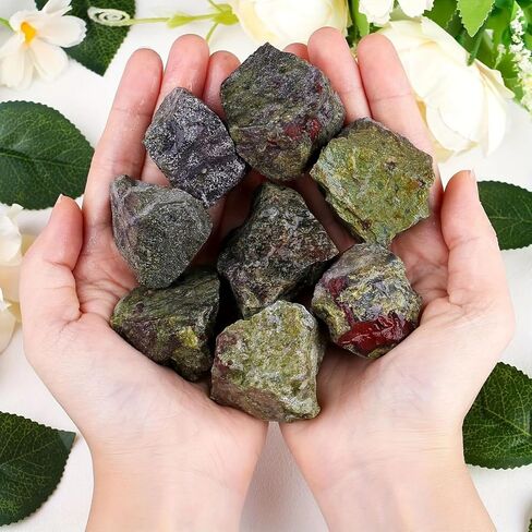Natural Dragon Blood Raw Crystals, Large 1.25-2.0" Healing Crystals Natural Rough Stones for Tumbling, Cabbing, Fountain Rocks, Decoration, Polishing, Wire Wrapping, Wicca & Reiki DIY Raw Stones in Saudi Arabia