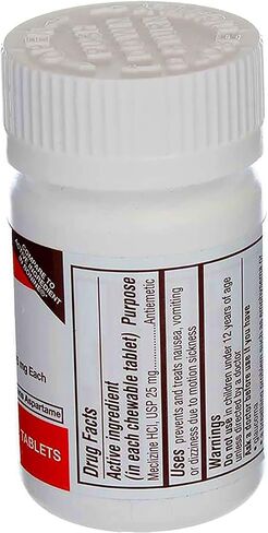 Travel Sickness Chewables 25MG 100 Count per Bottle (2 Pack) in Kuwait