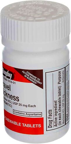 Travel Sickness Chewables 25MG 100 Count per Bottle (2 Pack) in Kuwait