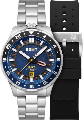 RGMT Men's 46mm Globemaster GMT Automatic Watch with Solid Stainless Steel Bracelet RG-8067 in Saudi Arabia