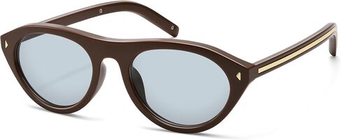 COASION Retro Oval Cat Eye Sunglasses - Small Face Trendy Narrow Frame Shades for Women in Kuwait