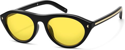 COASION Retro Oval Cat Eye Sunglasses - Small Face Trendy Narrow Frame Shades for Women in Kuwait
